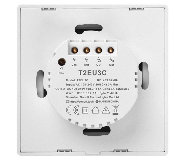 Sonoff Dotykowy Włącznik T0 EU TX (WiFi+RF433 3-kanałowy) - 645663 - zdjęcie 3